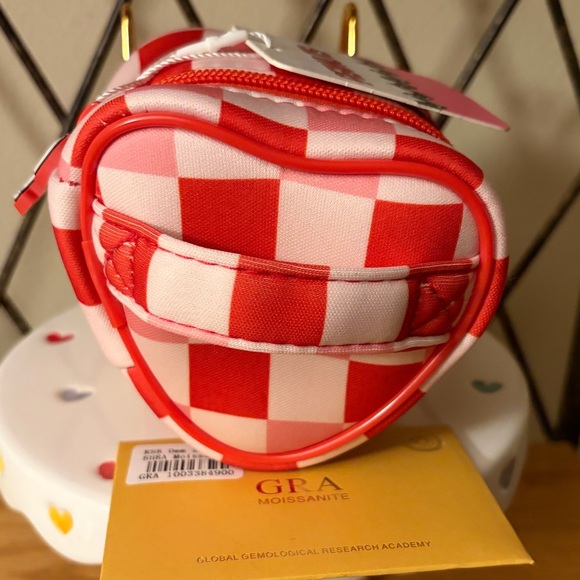 Moissanite Ring Sz. 8 & Jewelry Case. - Picture 8 of 9